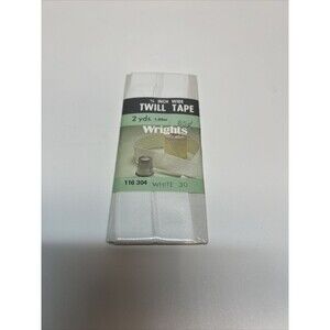 Vintage ︱Wright's ︱Twill Tape︱3/4 Wide︱116 304︱White 30︱ 2 yds